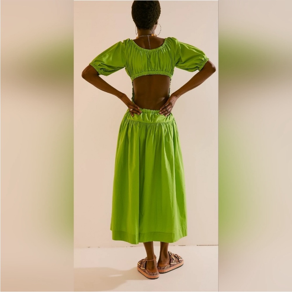 Free People Moonlight Midi green dress NWT